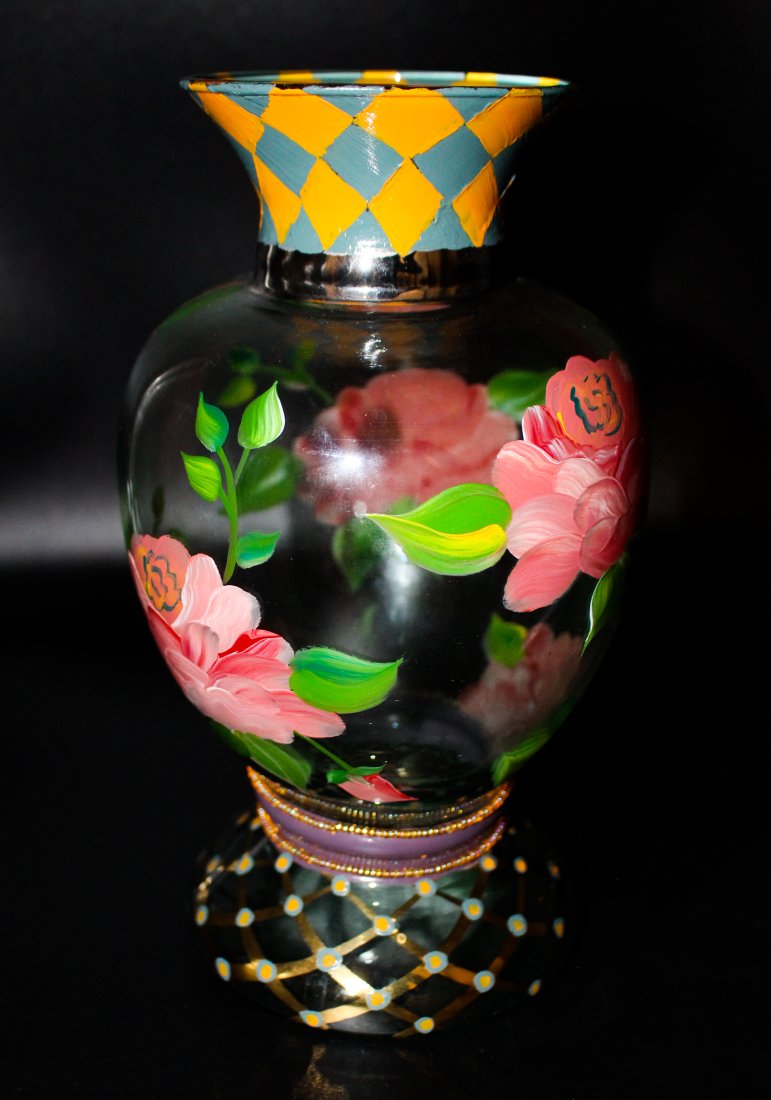 MACKENZIE CHILDS VINTAGE HAND-PAINTED VASE (1 of 8)