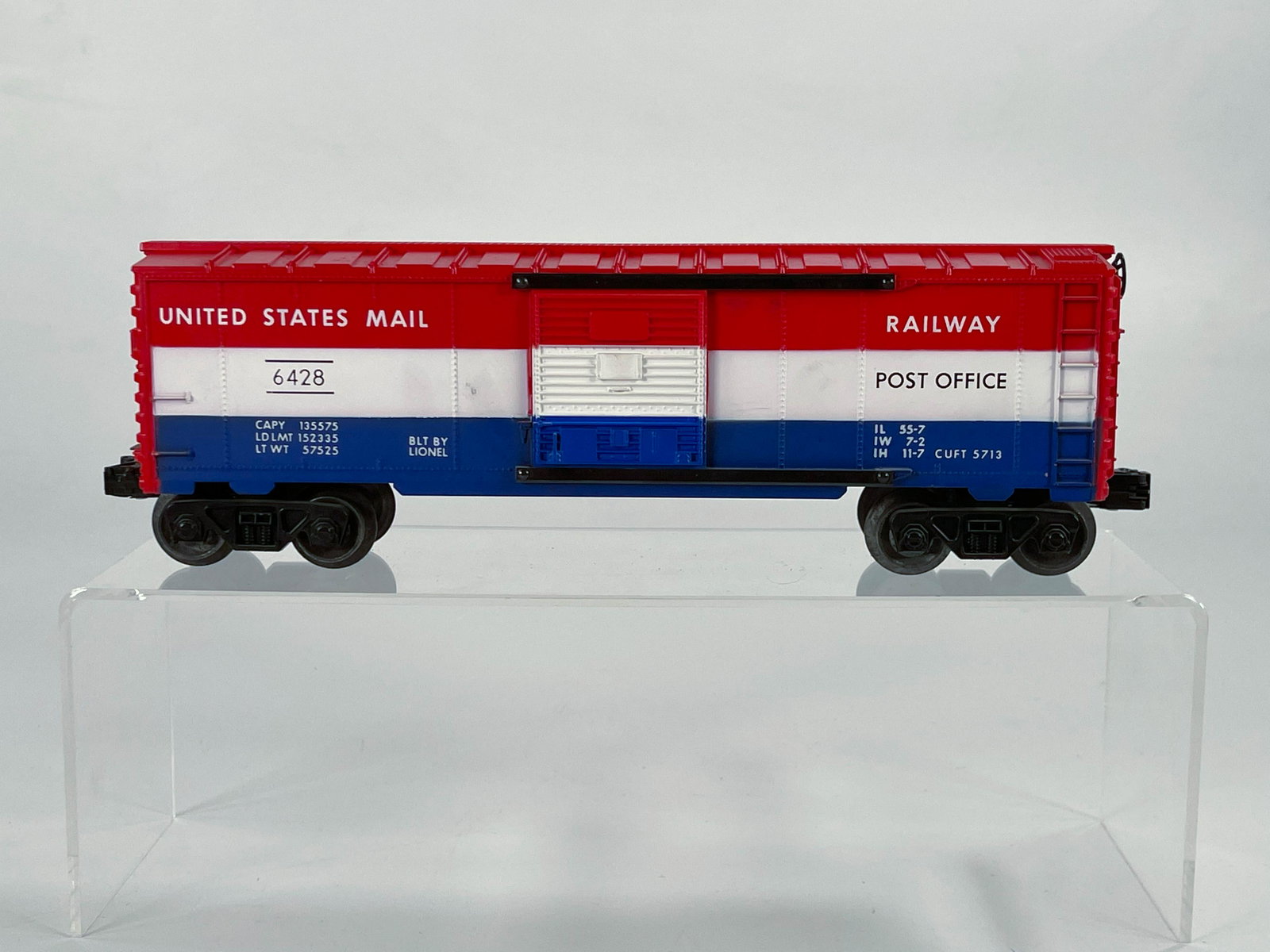 Lionel Postwar #6428 U.S. Mail Car: Lionel Postwar #6428 U.S. Mail Car, in C8 minus.