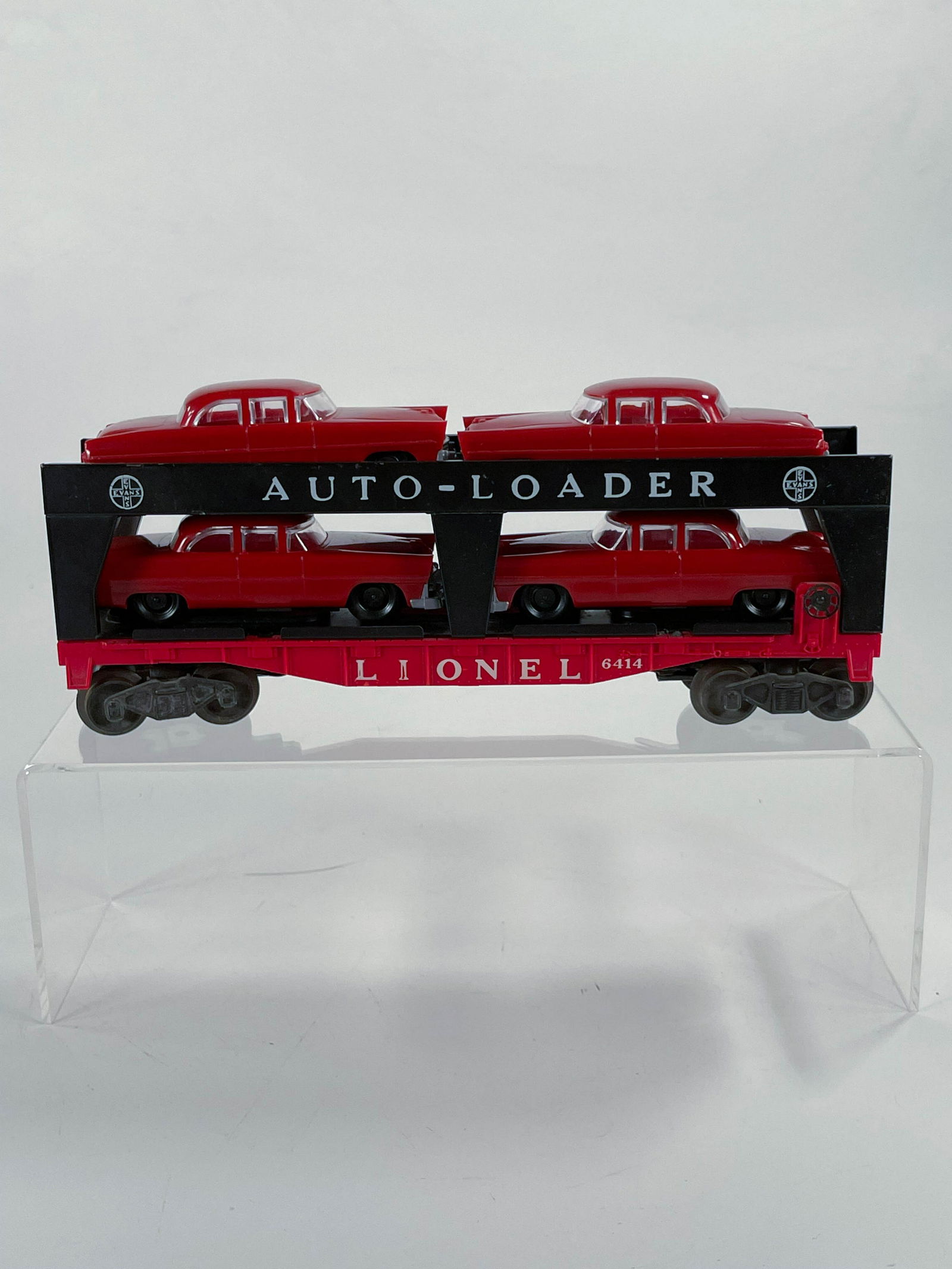 Lionel Postwar #6414 Auto-Loader with Four Dark Red (1 of 7)