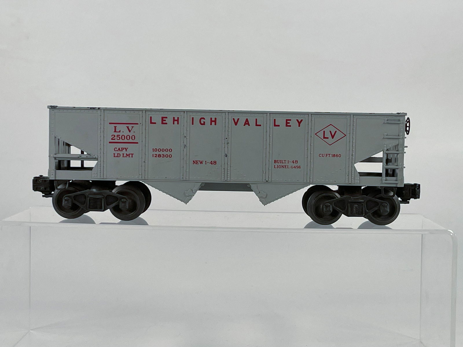 Lionel Postwar #6456 Gray/Red Letter Hopper Car (1 of 7)