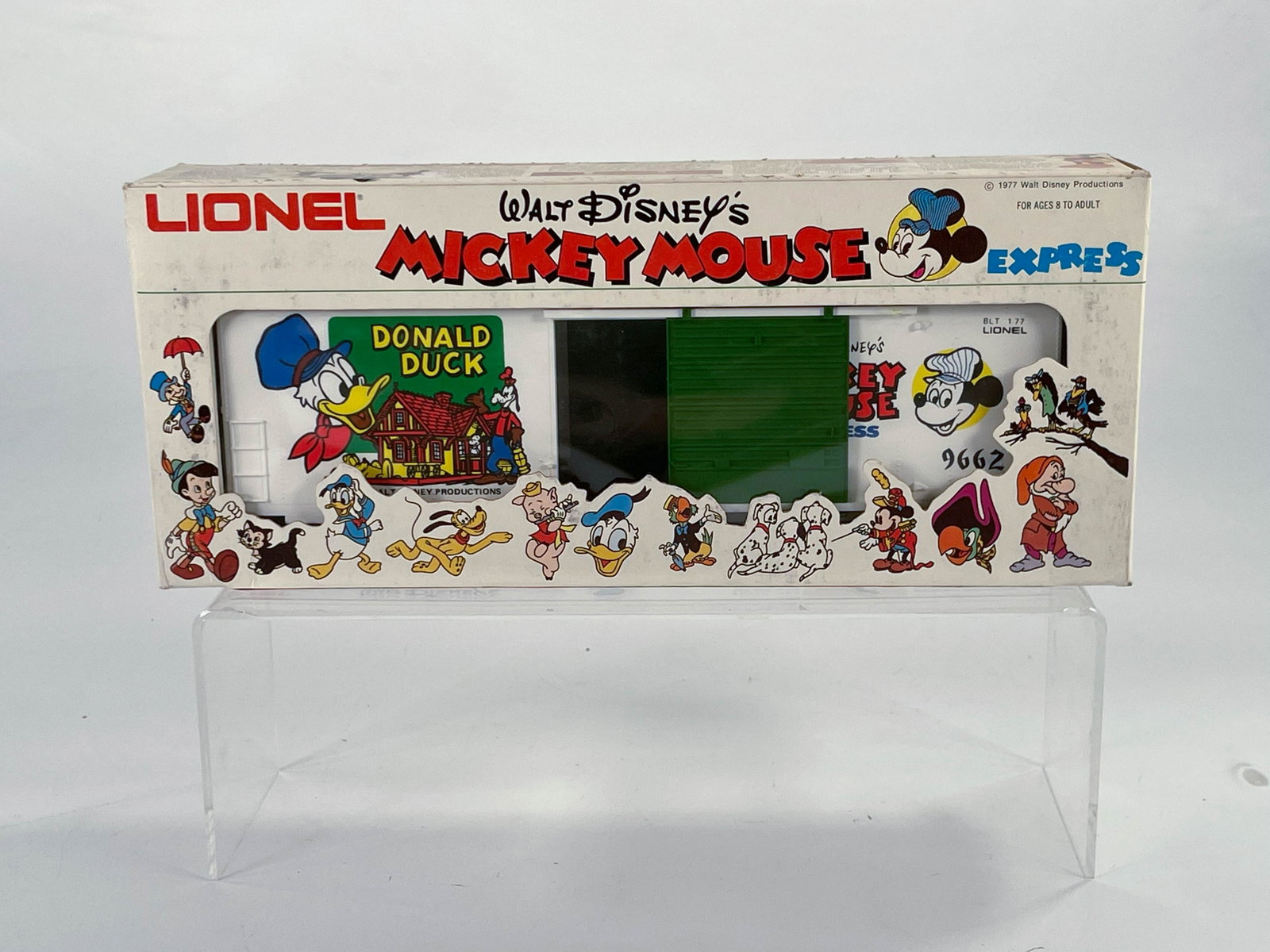 MPC Lionel #6-9662 Donald Duck High Cube Box Car, with: MPC Lionel #6-9662 Donald Duck High Cube Box Car, with Original Box, in C9.