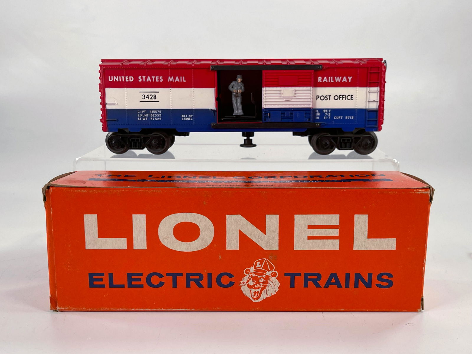 Lionel #3428 Operating Mail Car and Punch Box, with (1 of 12)