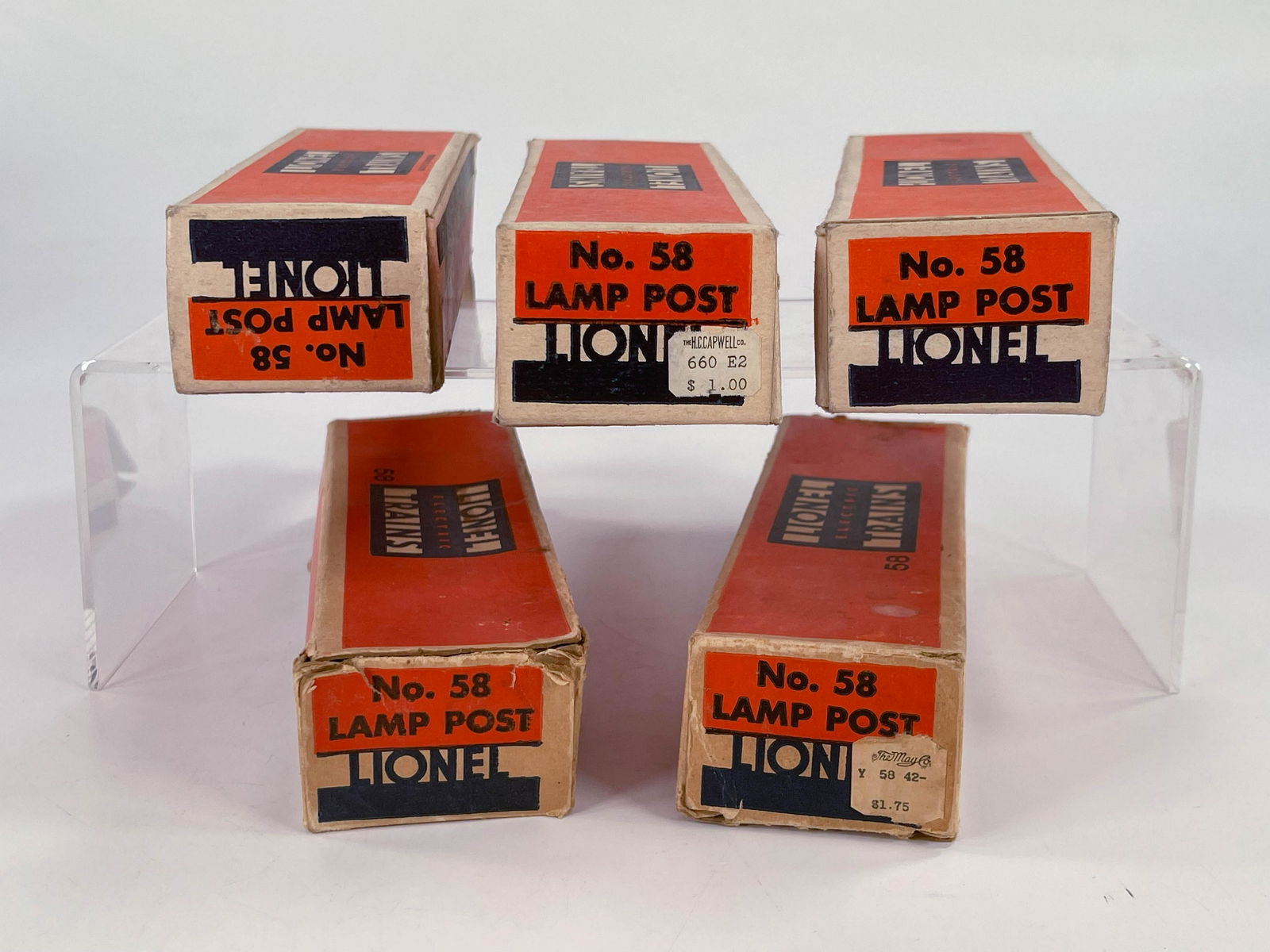 Lionel Postwar #58 Lamp Post, with Original Box X Five (1 of 5)