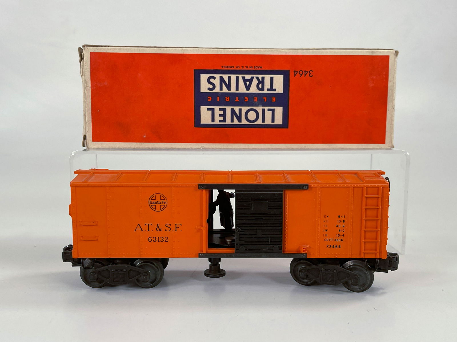 Lionel Postwar #3464 Santa Fe Box Car with Box, in C7 (1 of 8)