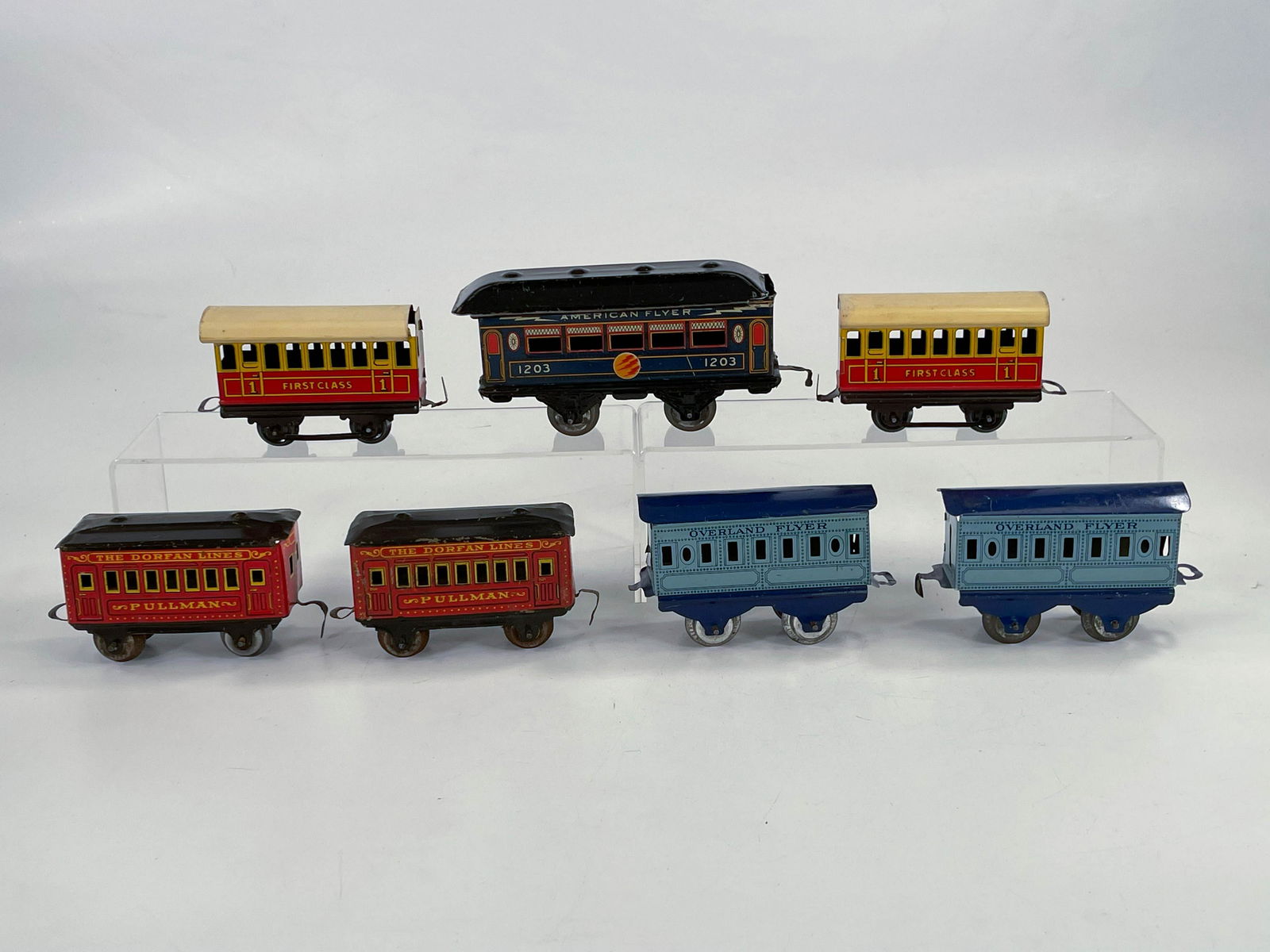 Hornby Prewar litho First Class passenger cars x 2, (1 of 12)