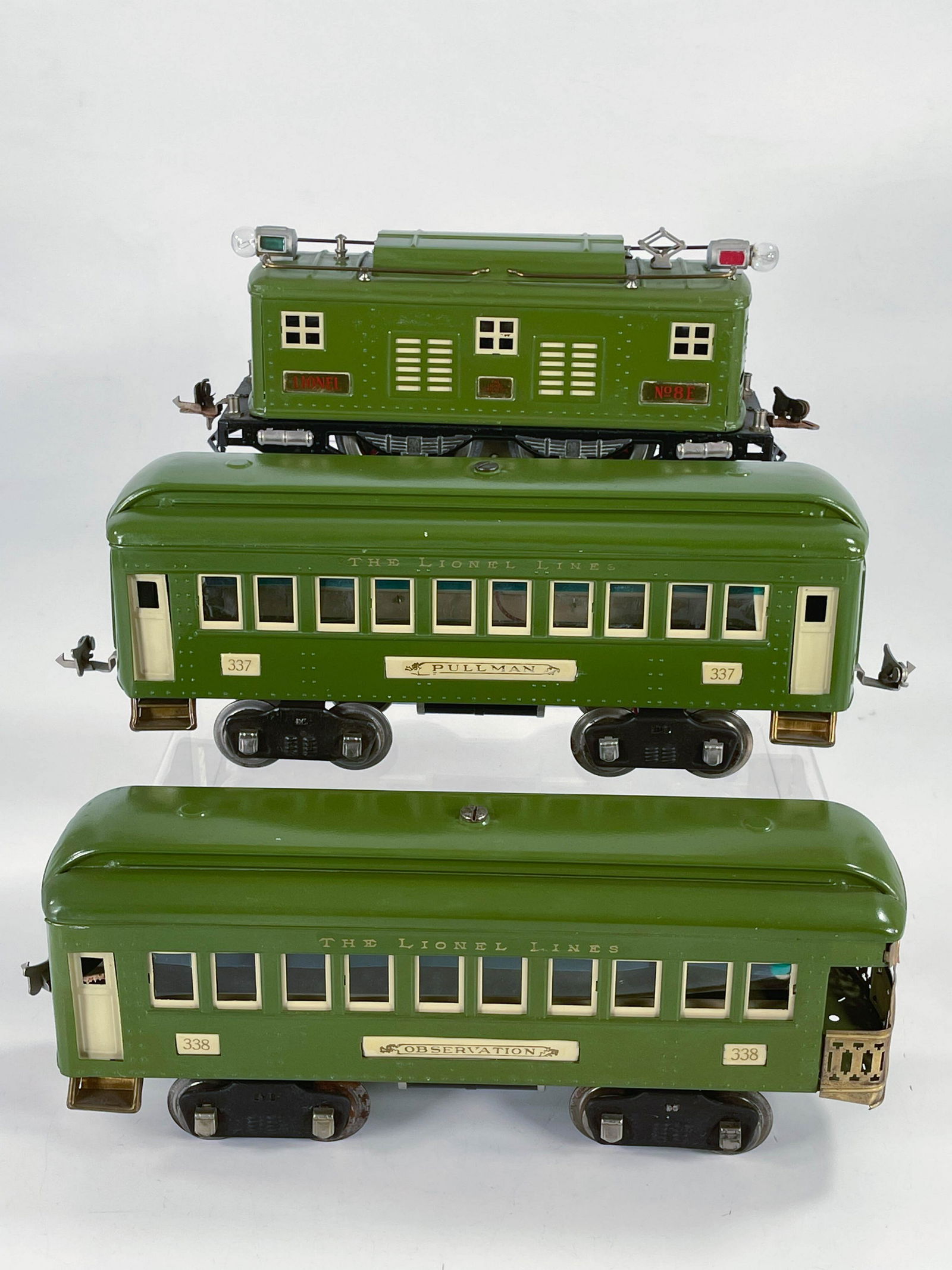 Lionel Prewar Macys Special #8E green electric loco, (1 of 6)