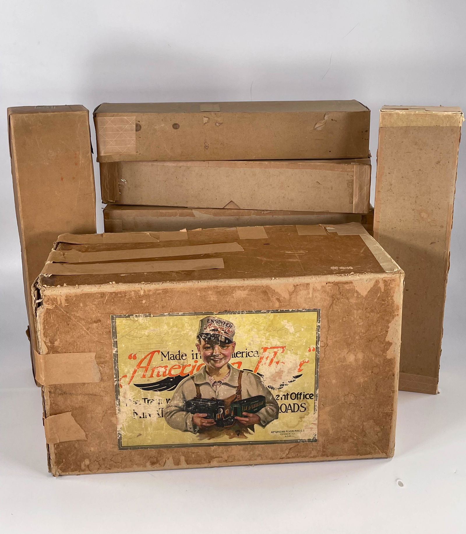American Flyer Prewar set box and interior boxes only (1 of 16)