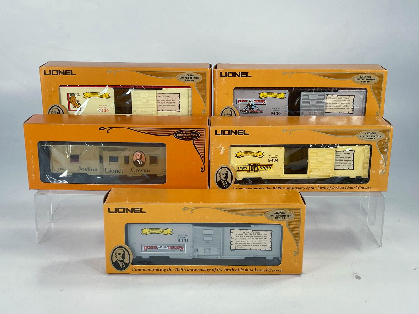 MPC Lionel O Gauge Joshua Lionel Cowen Freight Cars X 5 (1 of 12)