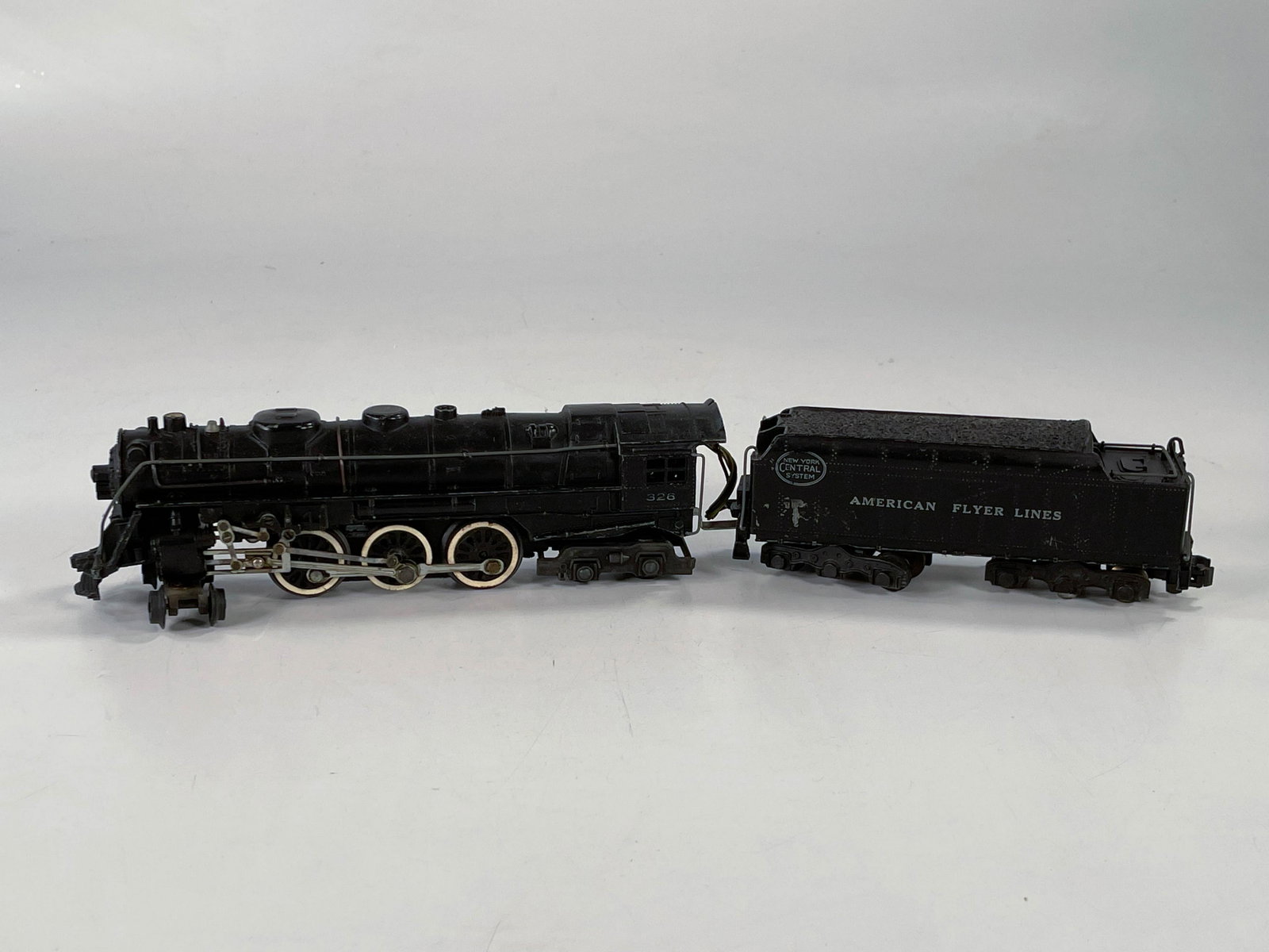 American Flyer S Gauge by Gilbert #346 Hudson: American Flyer S Gauge by Gilbert #346 Hudson Locomotive and Tender, comes with large motor version and in C6 overall for Loco and Tender.