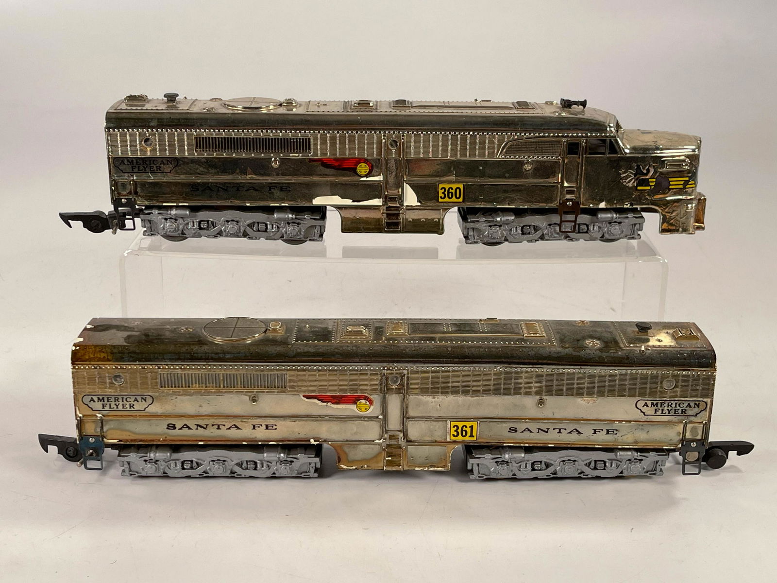 American Flyer S Gauge by Gilbert #360 and #361 Chrome (1 of 7)