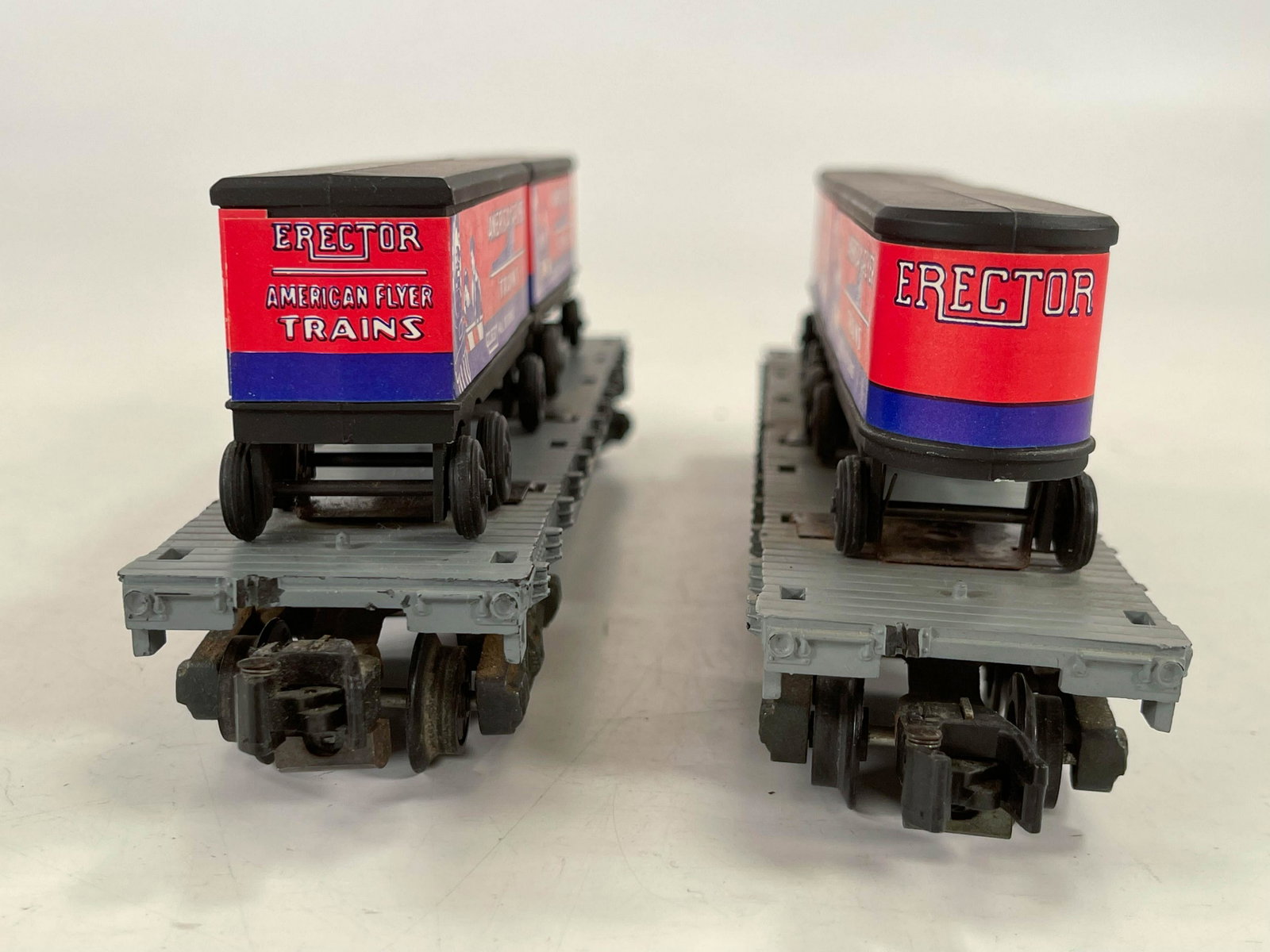 American Flyer S Gauge by Gilbert Monon #956 Trailer: American Flyer S Gauge by Gilbert Monon #956 Trailer with Trailers X 2, in overall C7 plus.