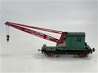Prewar Lionel Standard Gauge 219 Green Crane: Prewar Lionel Standard Gauge 219 Green Crane, in C6 or better.