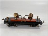Prewar Lionel Standard Gauge 220 Terracotta Floodlight: Prewar Lionel Standard Gauge 220 Terracotta Floodlight Car, in C6+ (needs cleaning).