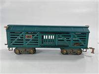 Prewar American Flyer Wide Gauge 4020 Livestock Car: Prewar American Flyer Wide Gauge 4020 Livestock Car, in C6 (needs cleaning).