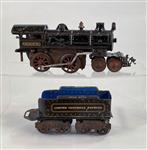Ives Prewar #25 loco with a #25 black tender (1 of 6)