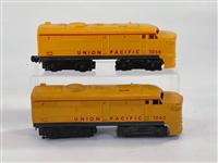 Postwar Lionel O Gauge 1065/1066 Union Pacific Alcos: Postwar Lionel O Gauge 1065/1066 Union Pacific Alcos, with 1065 in C6 and the 1066 in C7