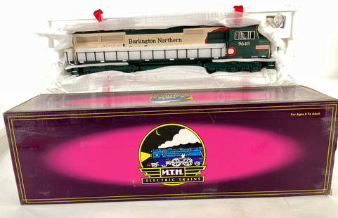 MTH O Gauge BNSF EMD SD7OMAC Diesel, in Original Box: MTH O Gauge BNSF EMD SD7OMAC Diesel, in Original Box, featuring BNSF (EXEC) Cab No. 9648 SD70MAC Diesel, featuring Proto-Sound 1 and QSI, in C10 factory new.