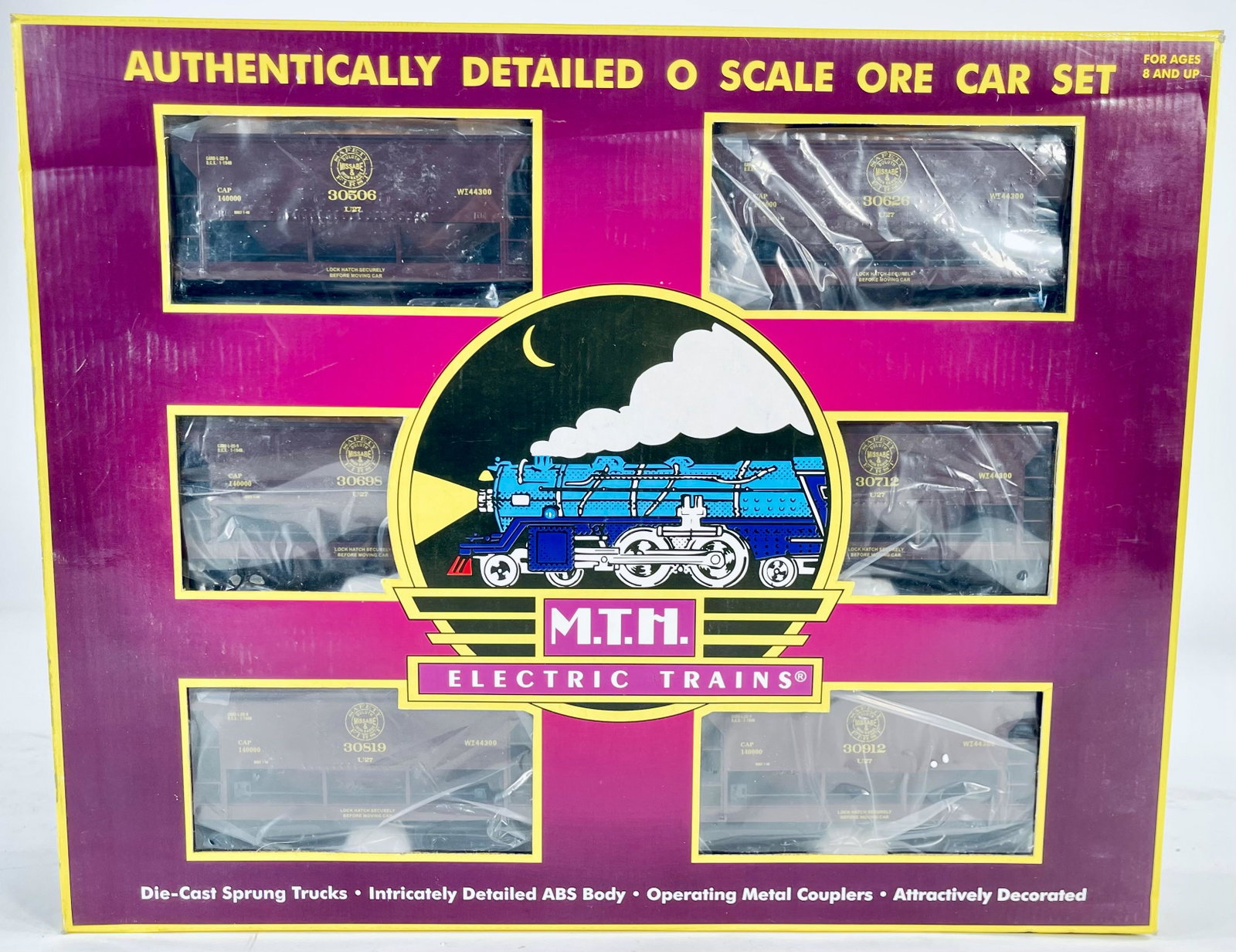 MTH O Gauge DMIR Ore Car with Ore Load 6-Car Set, , in: MTH O Gauge DMIR Ore Car with Ore Load 6-Car Set, in C10 factory new with original box.