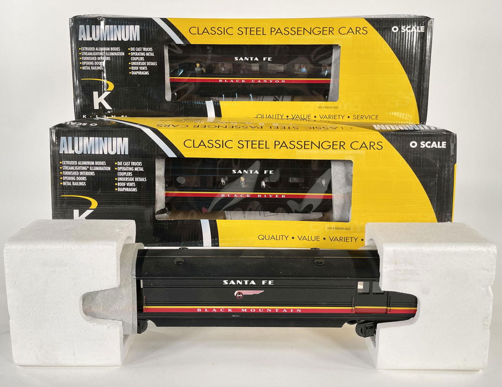 K-Line O Gauge Aluminum ATSF Passenger Cars, in (1 of 3)