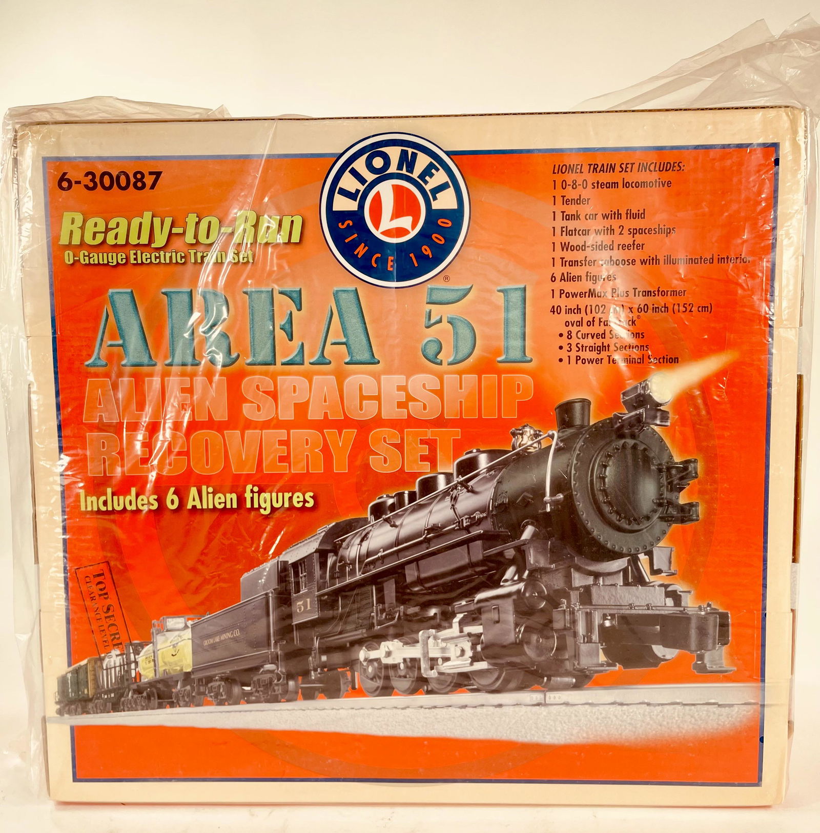 Lionel O Gauge Area 51 Train Set, in Original Set Box (1 of 3)