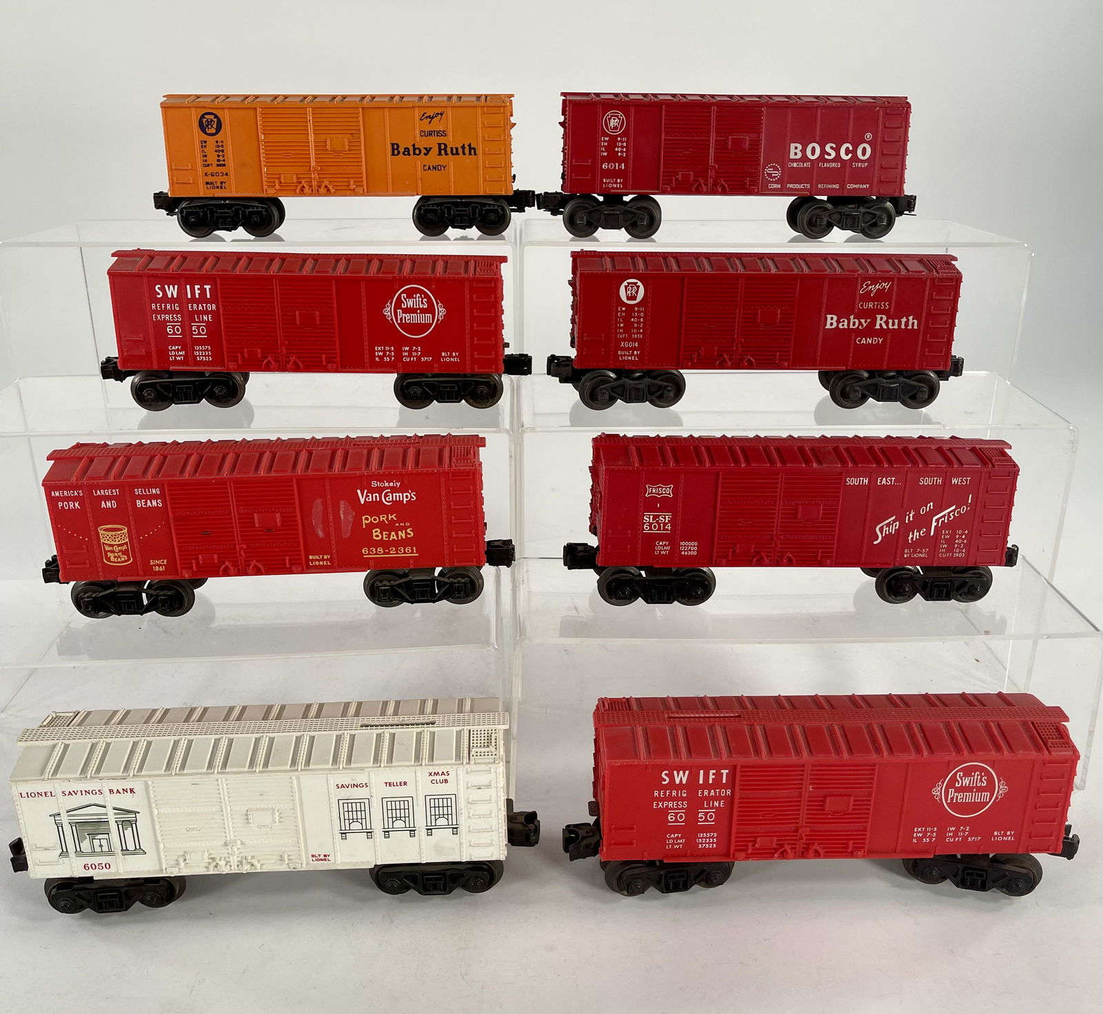 Lionel Postwar Eight (8) Assorted Box Cars (1 of 9)