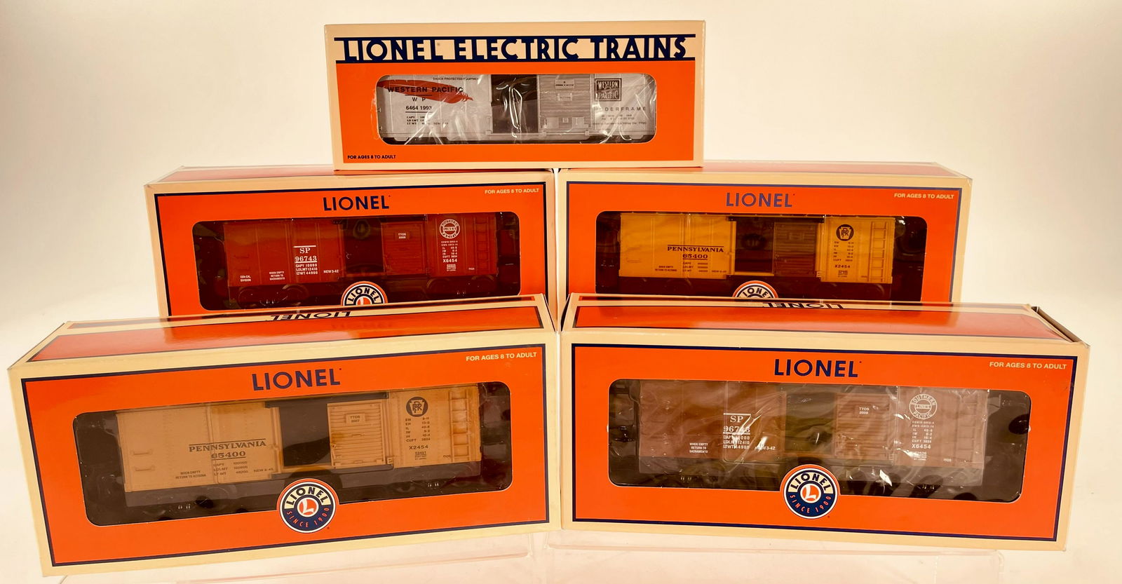 Lionel O Gauge Five (5) Assorted Convention Box Cars, (1 of 2)