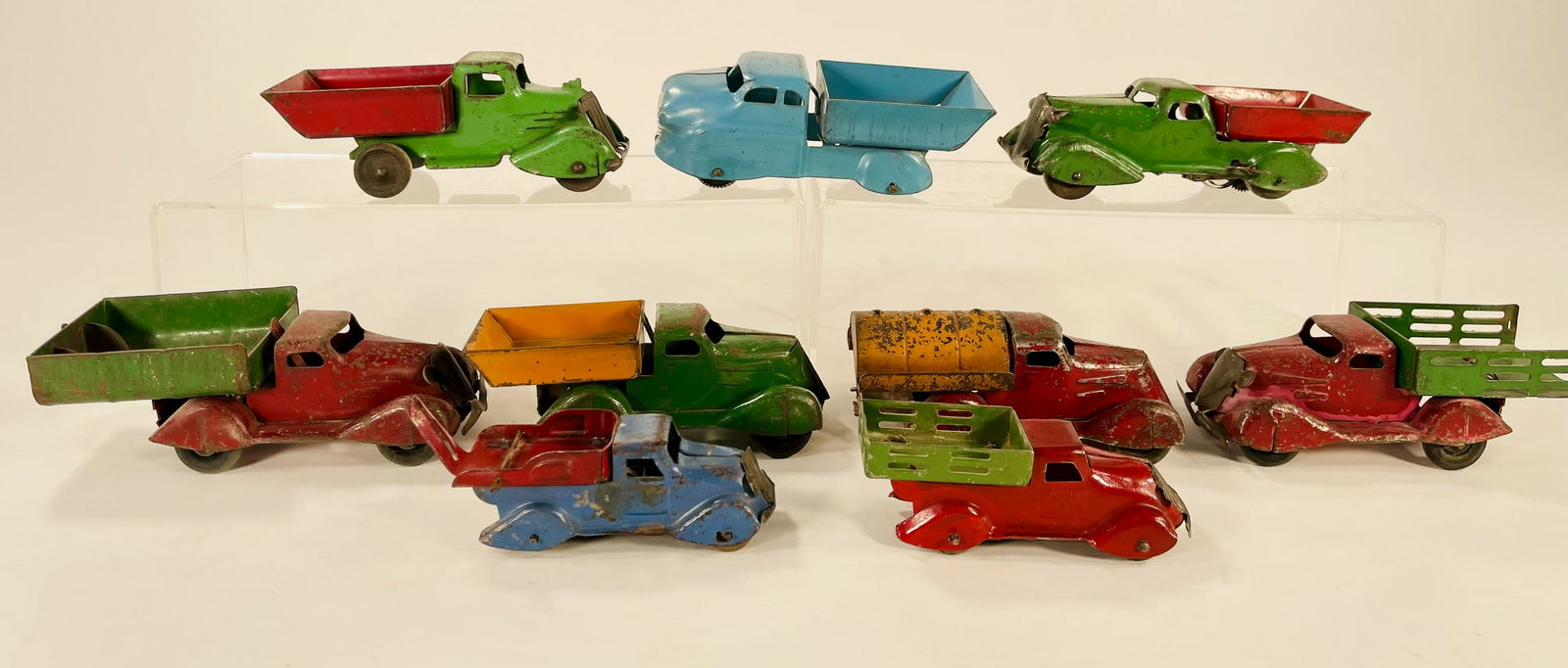 Wyandotte and Marx Assorted Nine Trucks, including a (1 of 3)