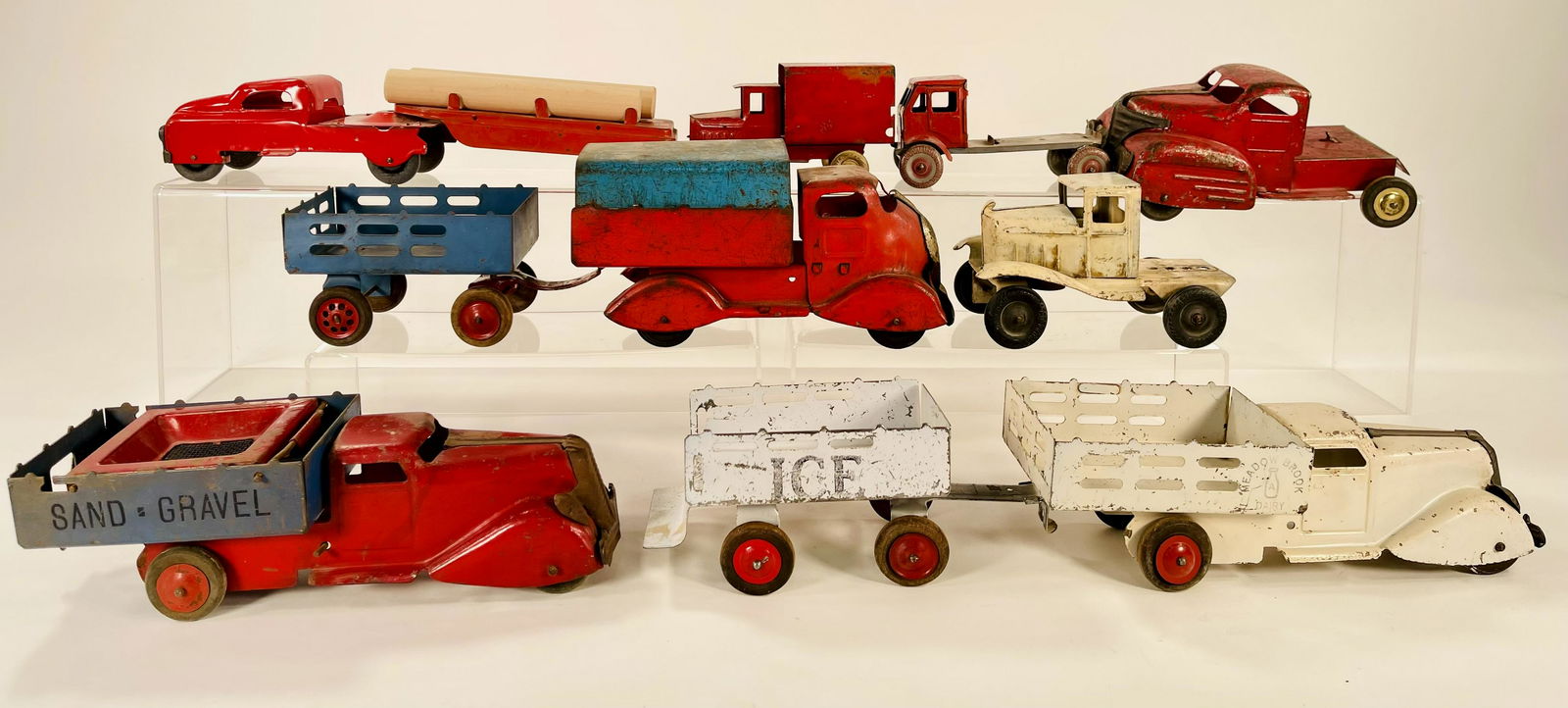 Marx Assorted Larger Trucks, including Van with (1 of 6)
