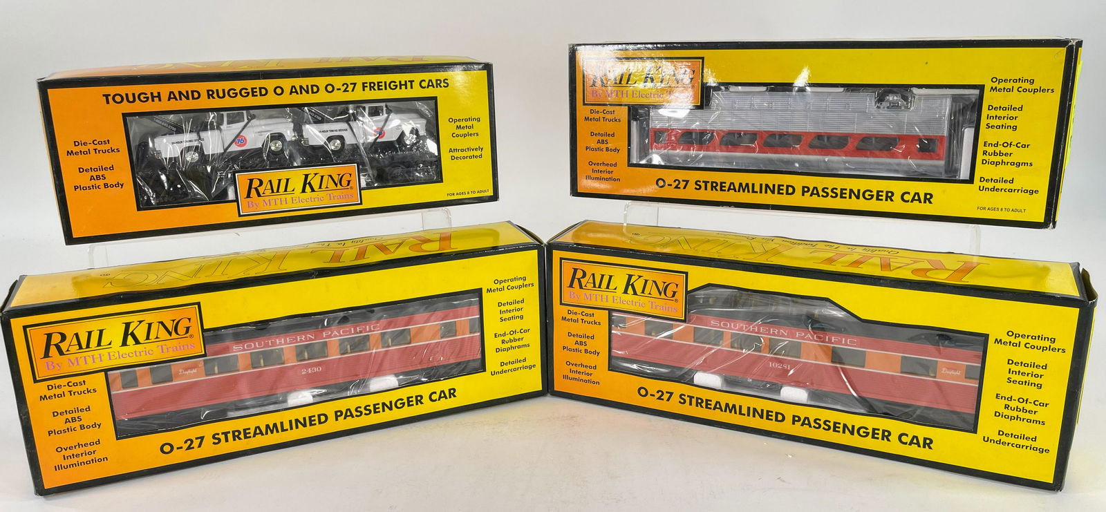 MTH Assorted Four Passenger Cars and Freight Cars, in (1 of 10)