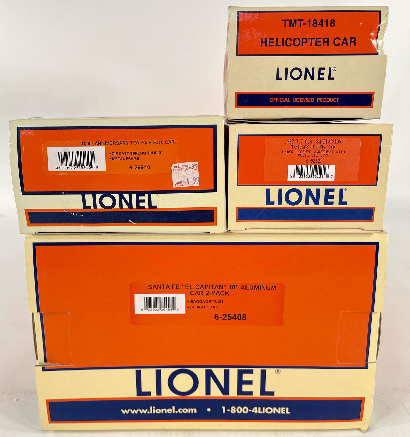 New Lionel O Gauge Assorted Three (3) Freight Cars and (1 of 10)