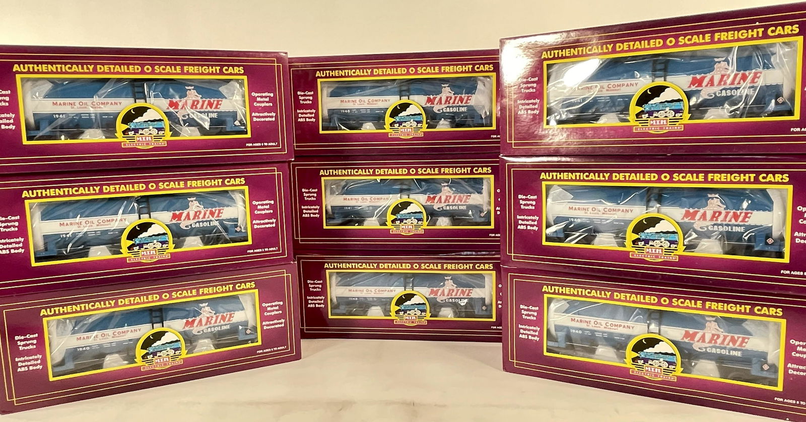 MTH O Gauge Assorted Nine (9) Freight Cars in Original (1 of 3)