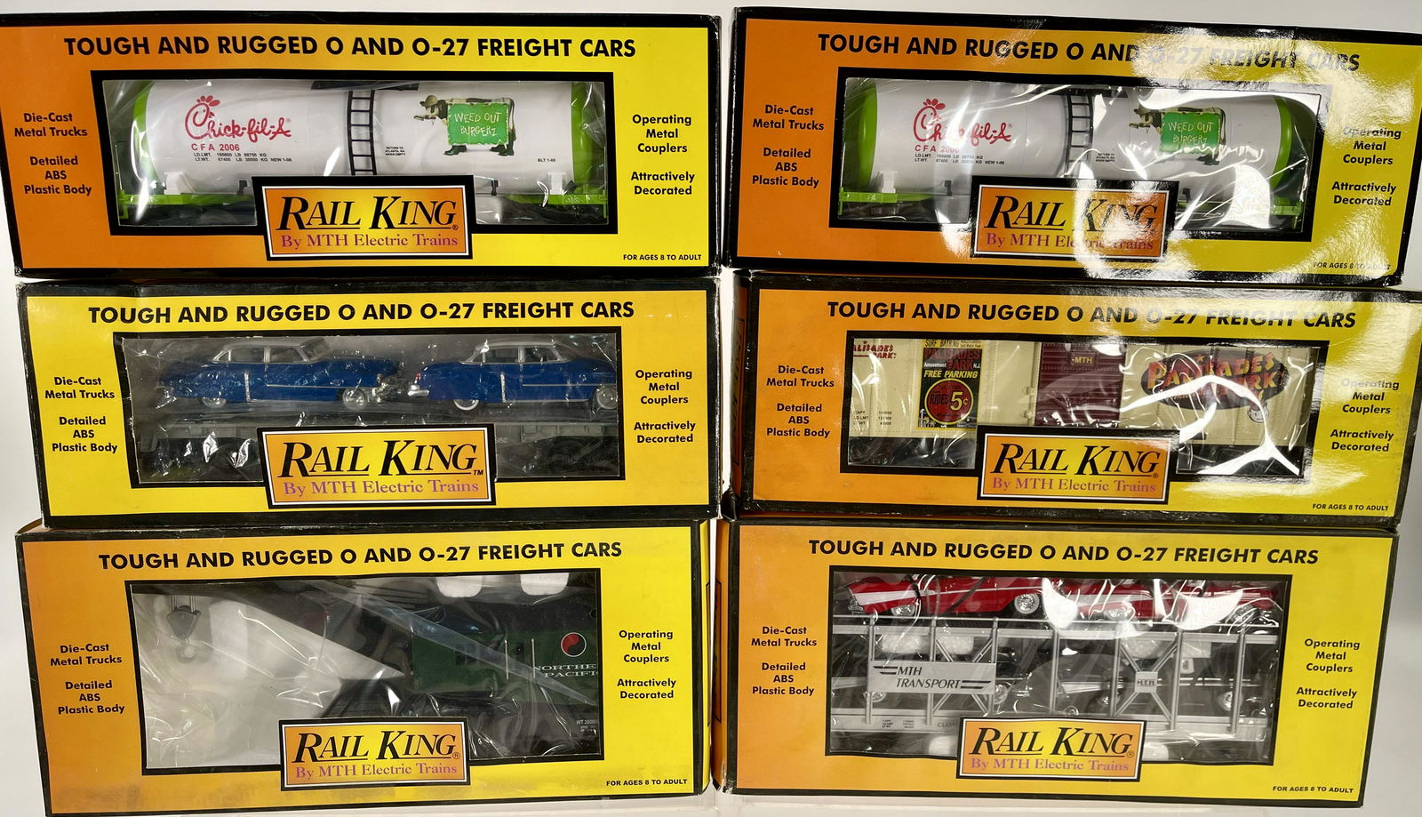 MTH RailKing O Gauge Assorted Six (6) Freight Cars in (1 of 7)