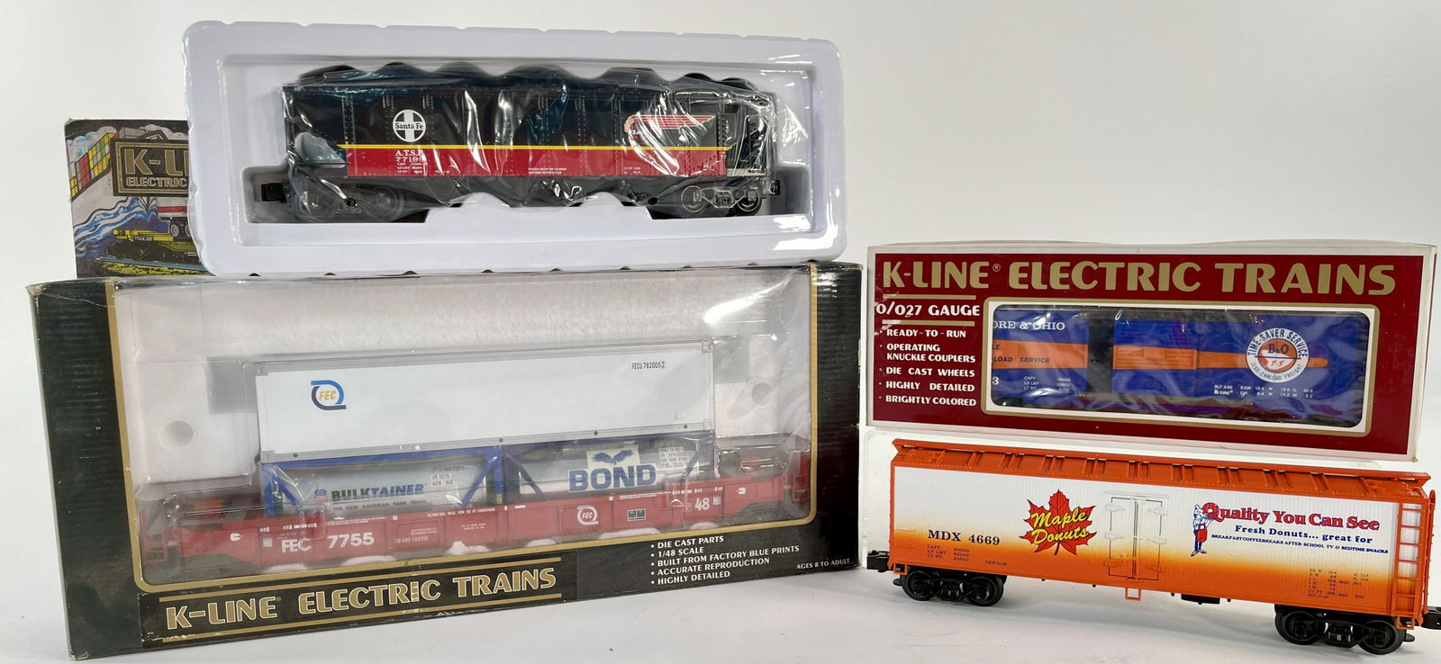 K-Line O Gauge Assorted Four (4) Freight Cars in (1 of 6)