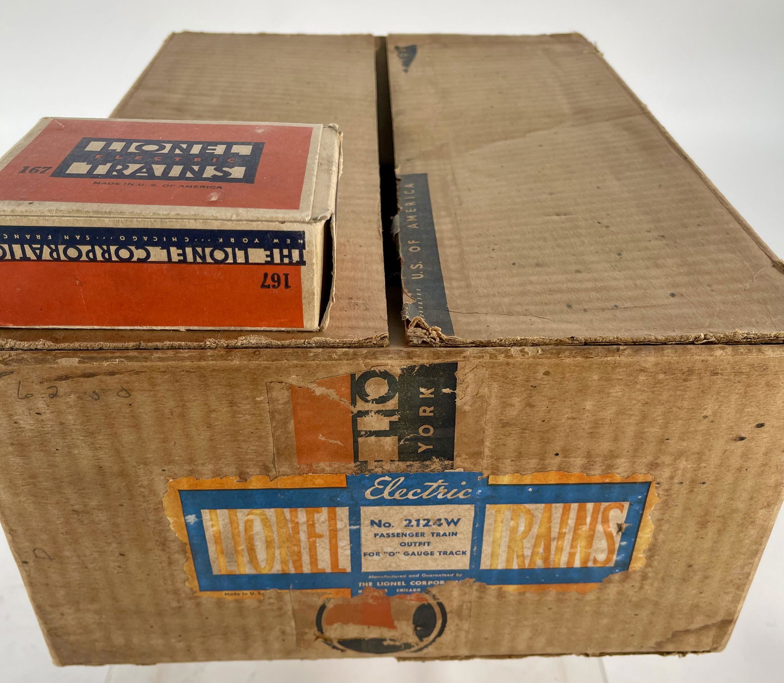 Postwar Lionel O Gauge 2124W Set Box Only from 1947 (1 of 9)