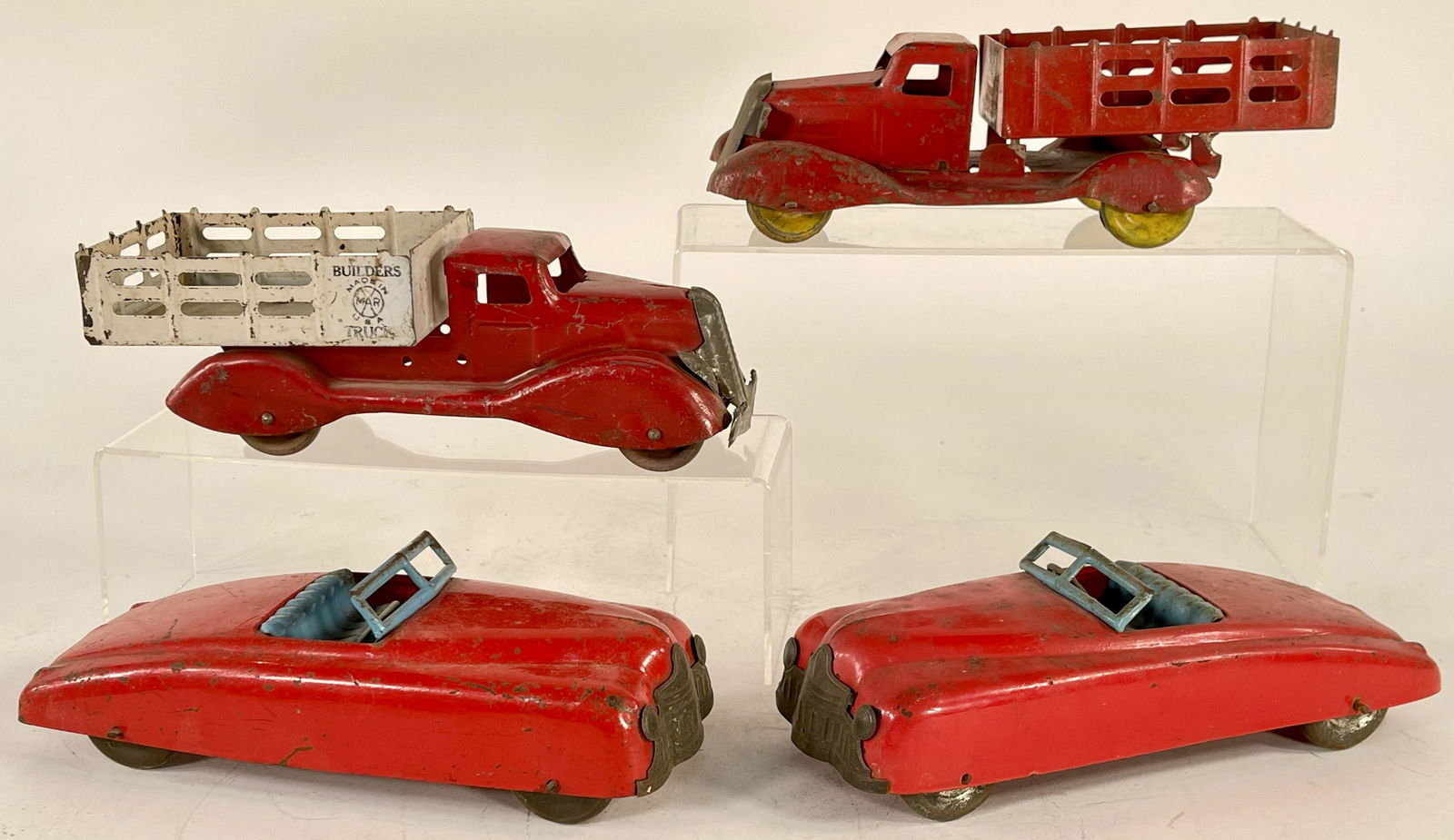 Marx truck, Marx truck and Wyandotte convertible cars X (1 of 4)