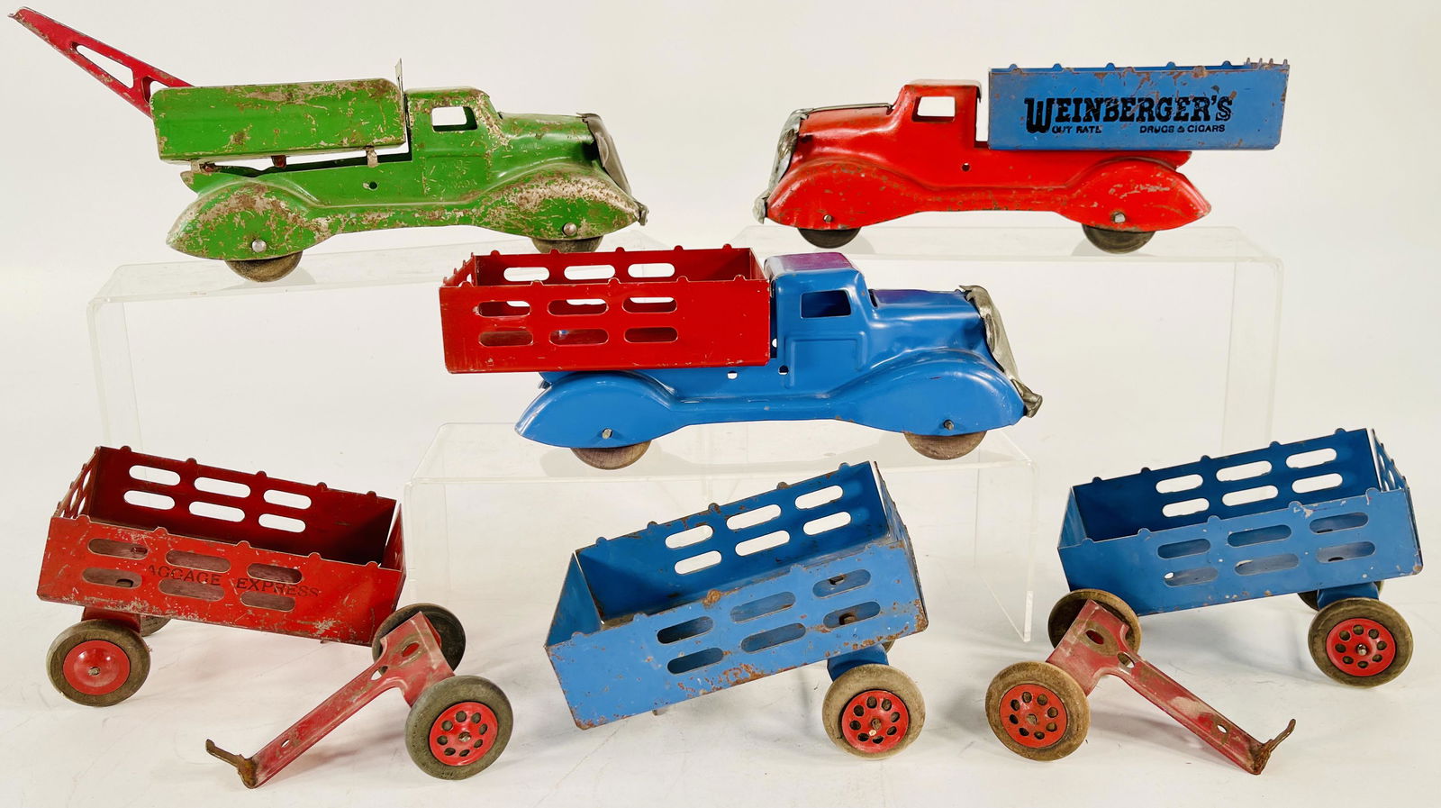 Marx Assorted Three (3) Trucks and Three (3) Trailers (1 of 5)