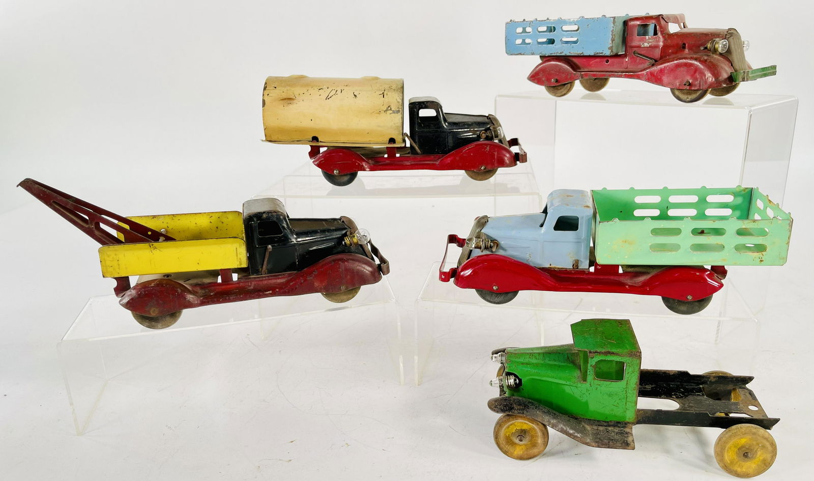 Marx Assorted Four (4) Trucks and Wyandotte Truck (1 of 6)