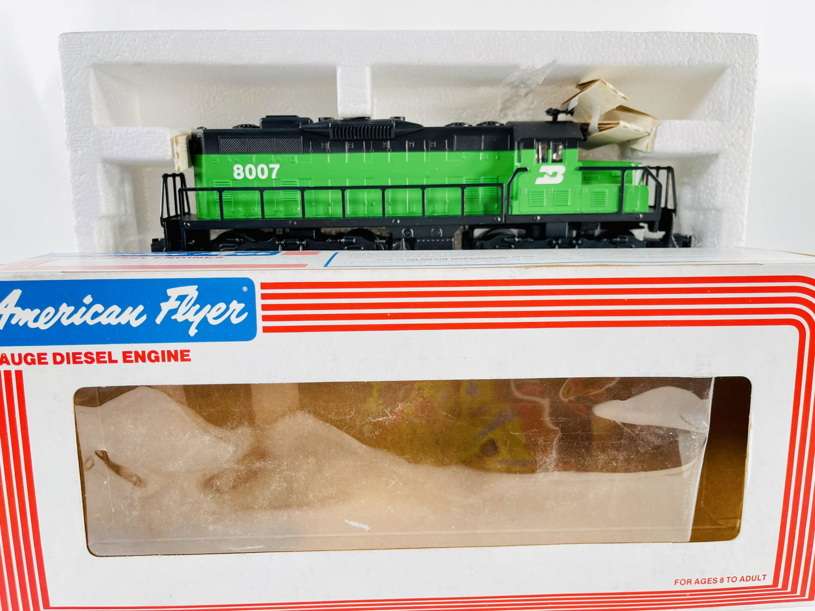 American Flyer Lionel S Gauge Burlington Northern GP – 20 Diesel Engine: American Flyer Lionel S Gauge Burlington Northern GP – 20 Diesel Engine #6 –48007, in original box and in C10 factory new condition.