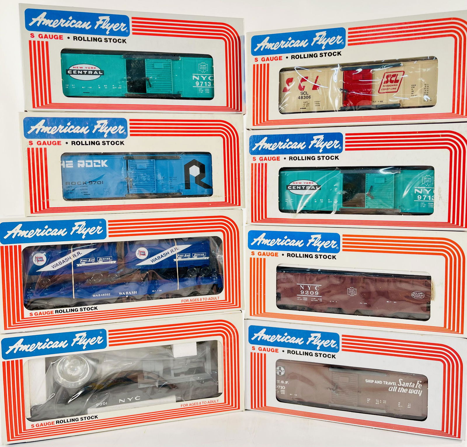 American Flyer Lionel S Gauge Eight (8) Assorted Freight (1 of 5)