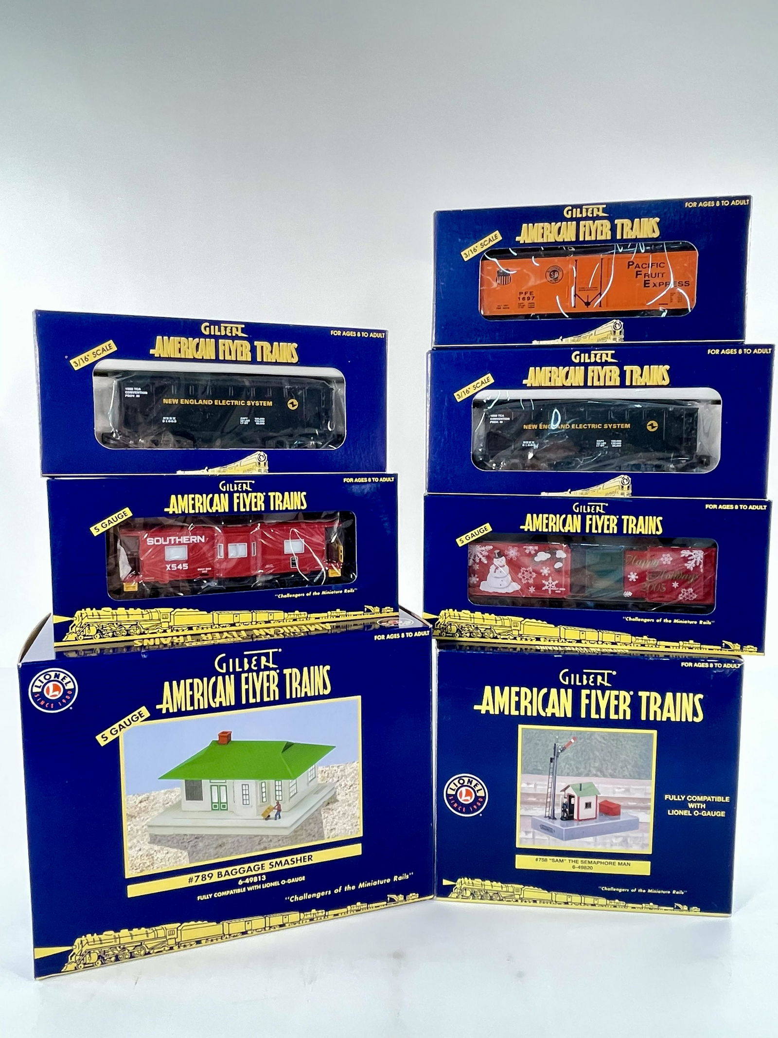 American Flyer Lionel S Gauge #758 Sam the Semaphore Man, #789 Baggage Smasher and Five (5) Assorted (1 of 9)