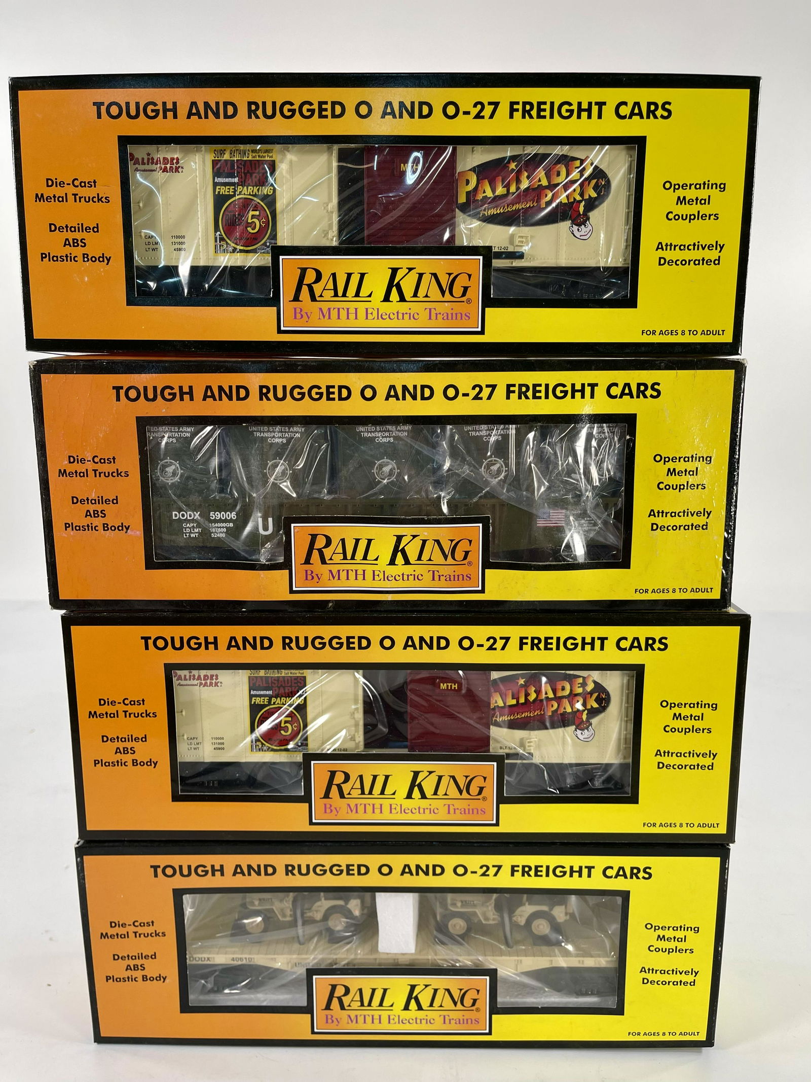 MTH Rail King O Gauge Four (4) Assorted Freight Cars (1 of 9)