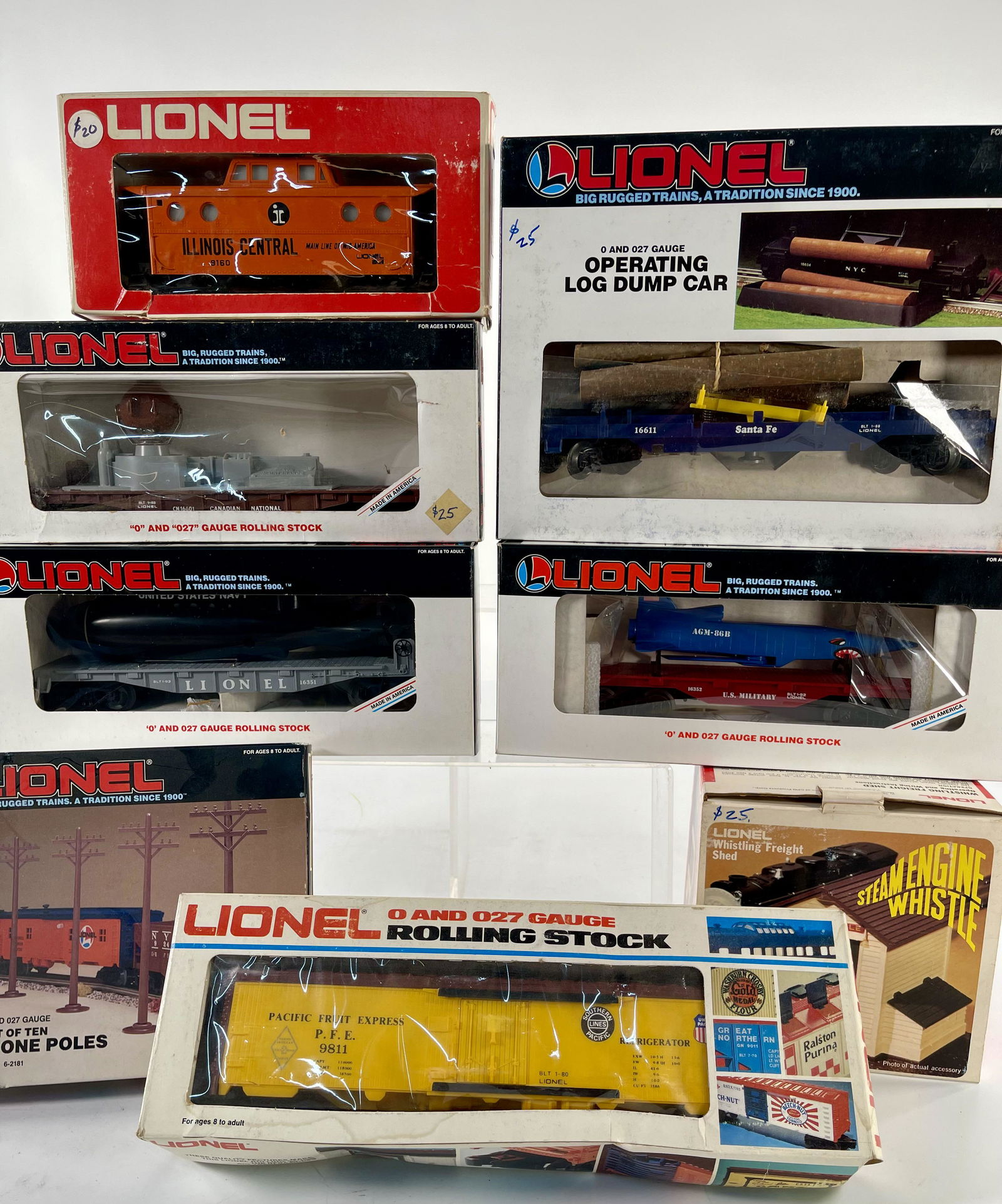 MPC Lionel O Gauge Seven (7) Assorted Freight Cars and Accessory (1 of 9)