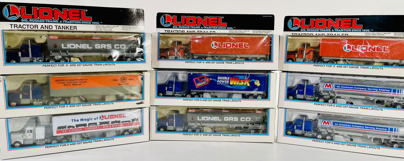 MPC Lionel O Gauge Nine (9) Assorted Tractor and Trailer/Tanker Units (1 of 8)