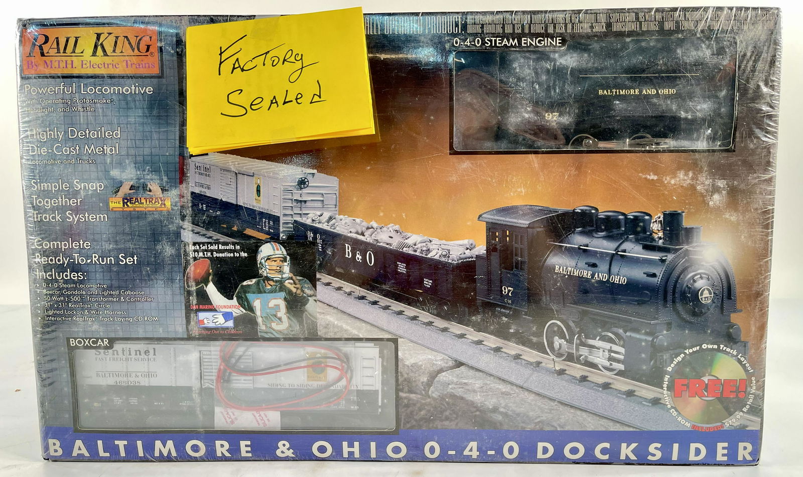 MTH Rail King O Gauge Baltimore and Ohio 0 – 4 –0 Docksider R – T– R Train (1 of 4)