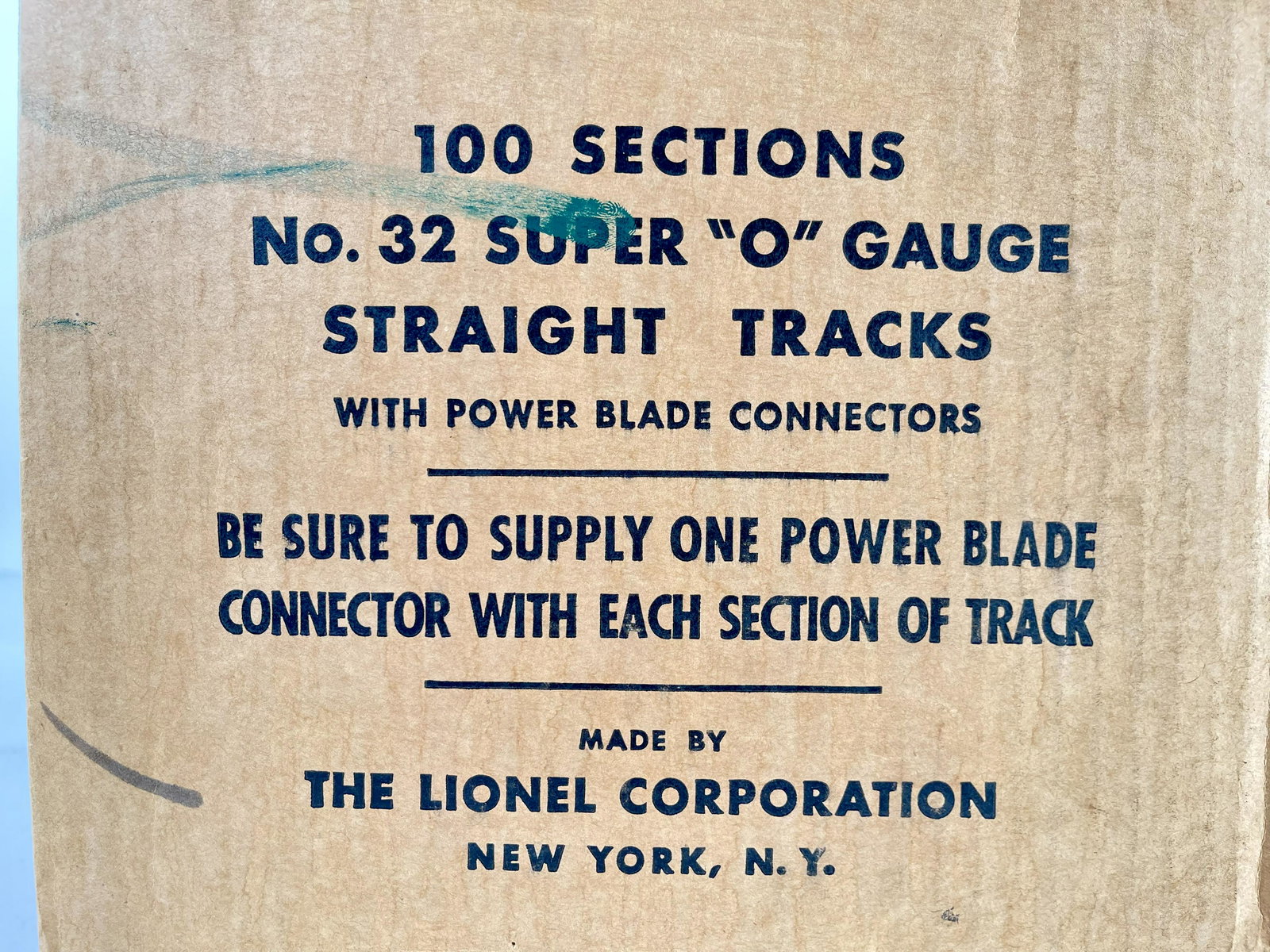 Postwar Lionel O Gauge No. 32 Super O Gauge Straight Tracks with power blade connectors, in C9 and (1 of 9)