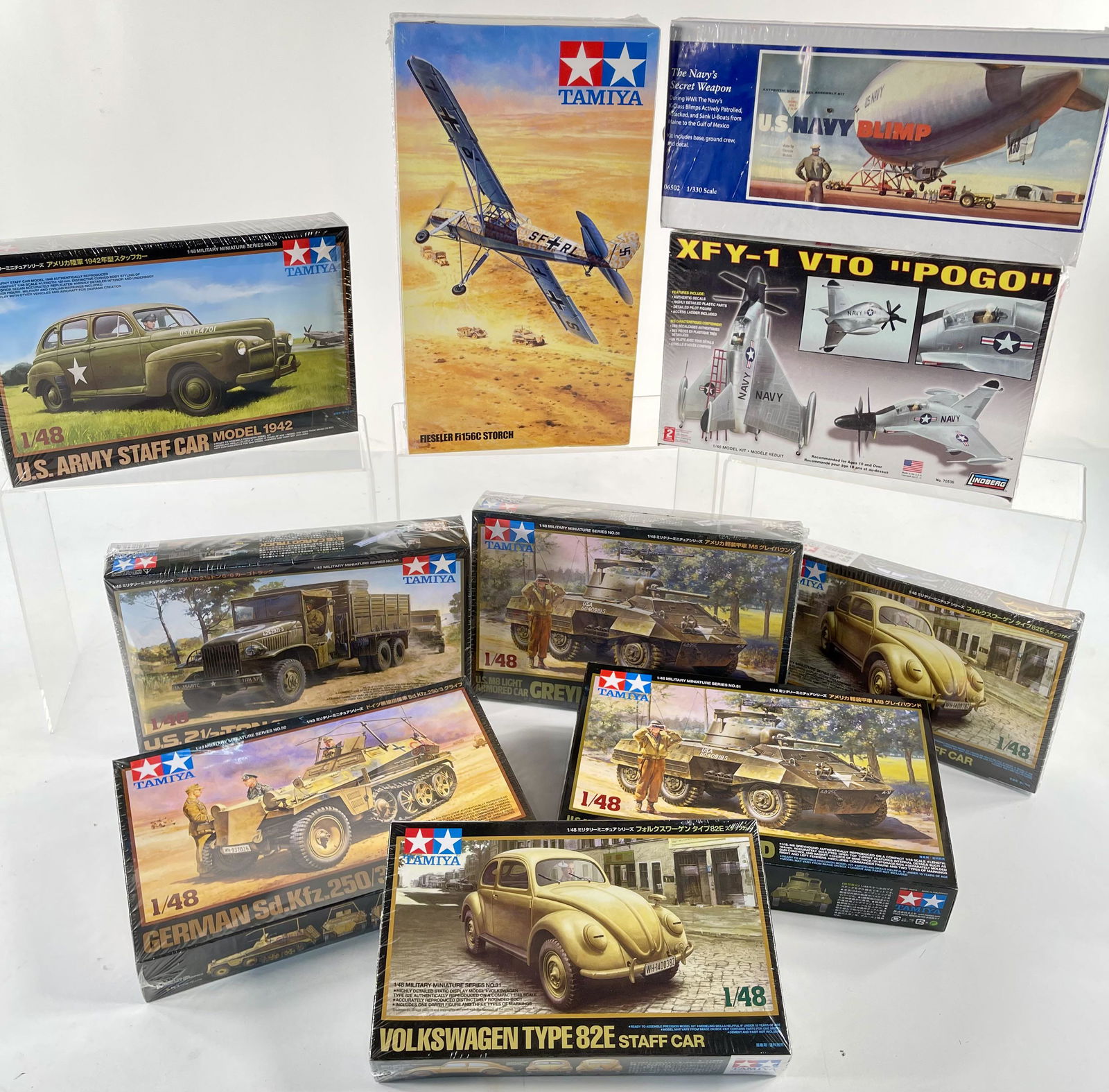 Tamiya/Lindberg Assorted Plastic Military/Space Kits, including ten (10) assorted military/space (1 of 5)