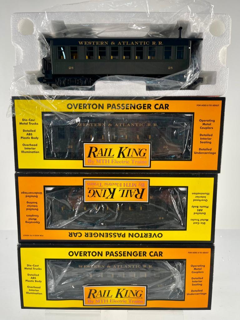 MTH Texas Overton Coach Car X4: MTH Texas Overton Coach Car X4, all in original boxes and in C10.