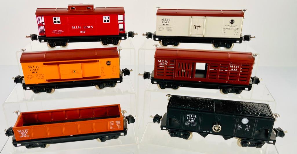 MTH Tinplate Traditions Six (6) Assorted 800 Series Freight Cars (1 of 10)