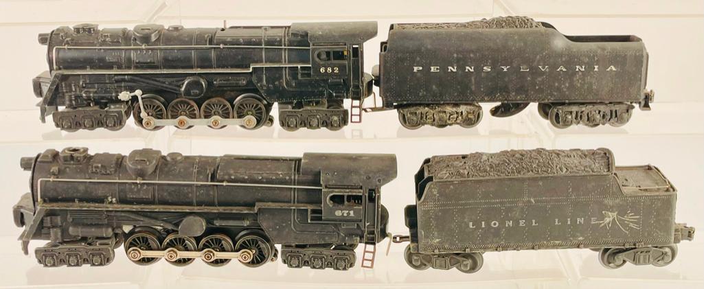 Lionel Postwar 682 Loco with 2671W tender and 671 Loco with Tender (1 of 9)