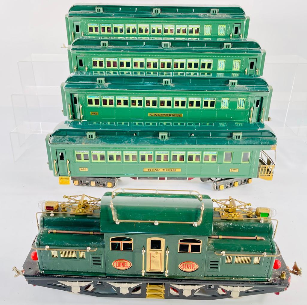 Lion Standard Gauge Green 408E electric with Four (4) State Green passenger Cars (1 of 20)